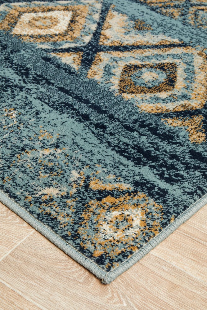 Rug Culture Rugs Oxford Contrast Blue Rug