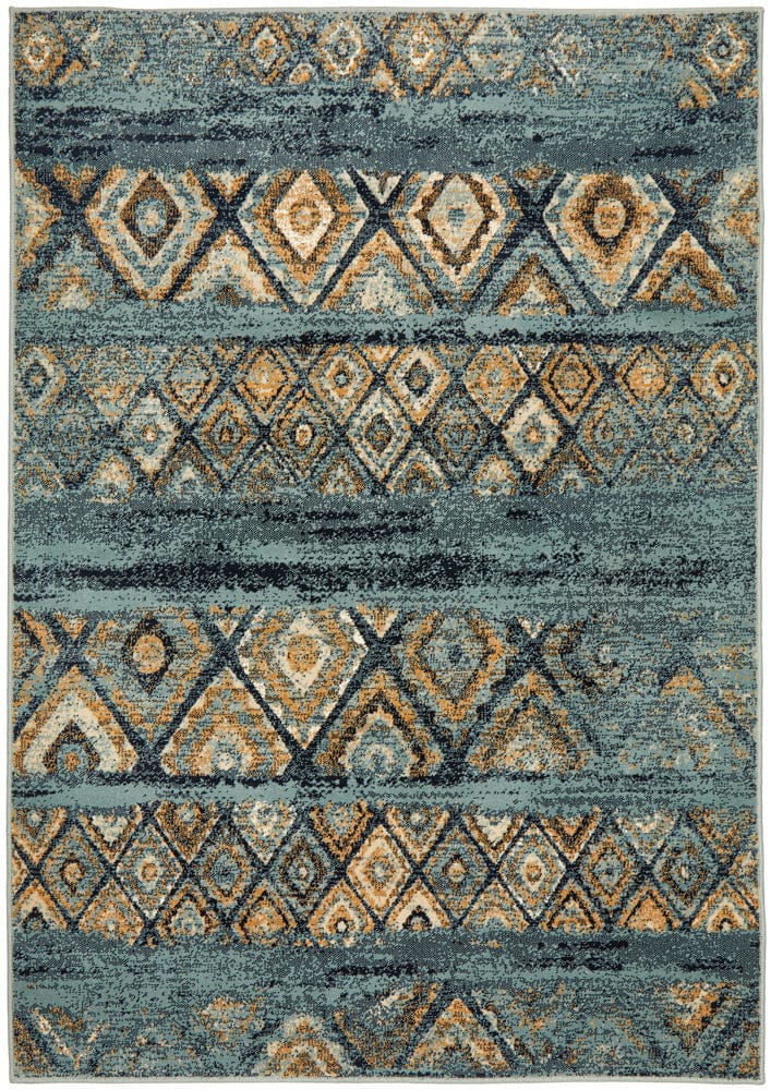 Rug Culture Rugs Oxford Contrast Blue Rug