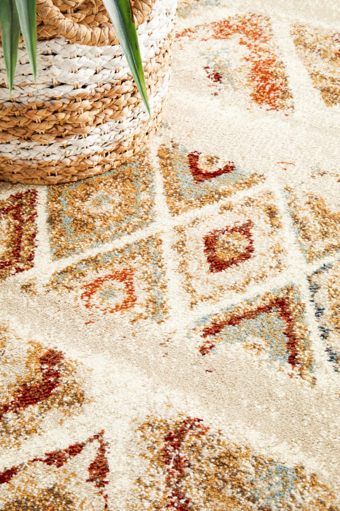 Rug Culture Rugs Oxford Contrast Rust Runner Rug