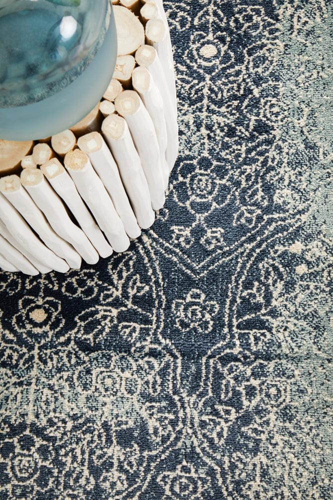 Rug Culture Rugs Oxford Edge Denim Runner Rug