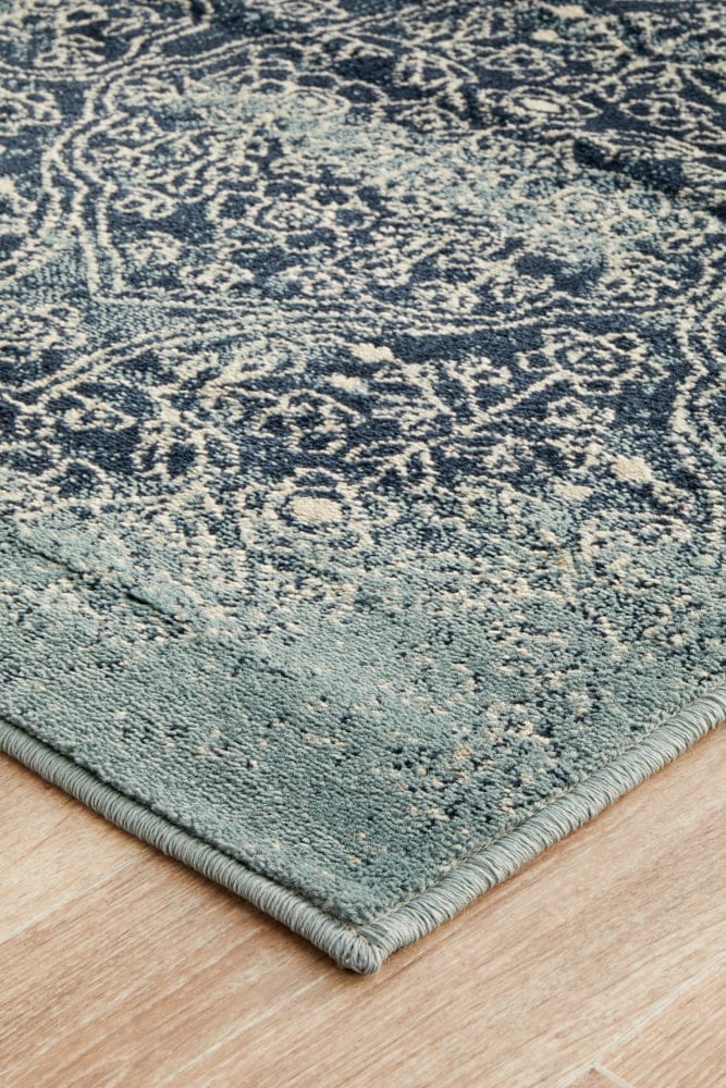 Rug Culture Rugs Oxford Edge Denim Runner Rug
