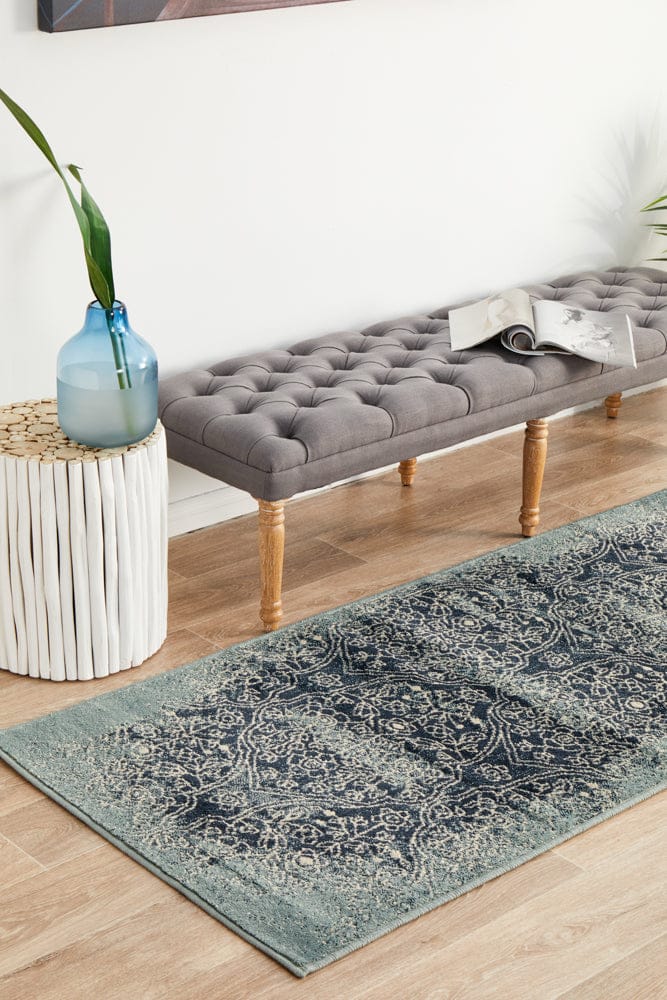 Rug Culture Rugs Oxford Edge Denim Runner Rug