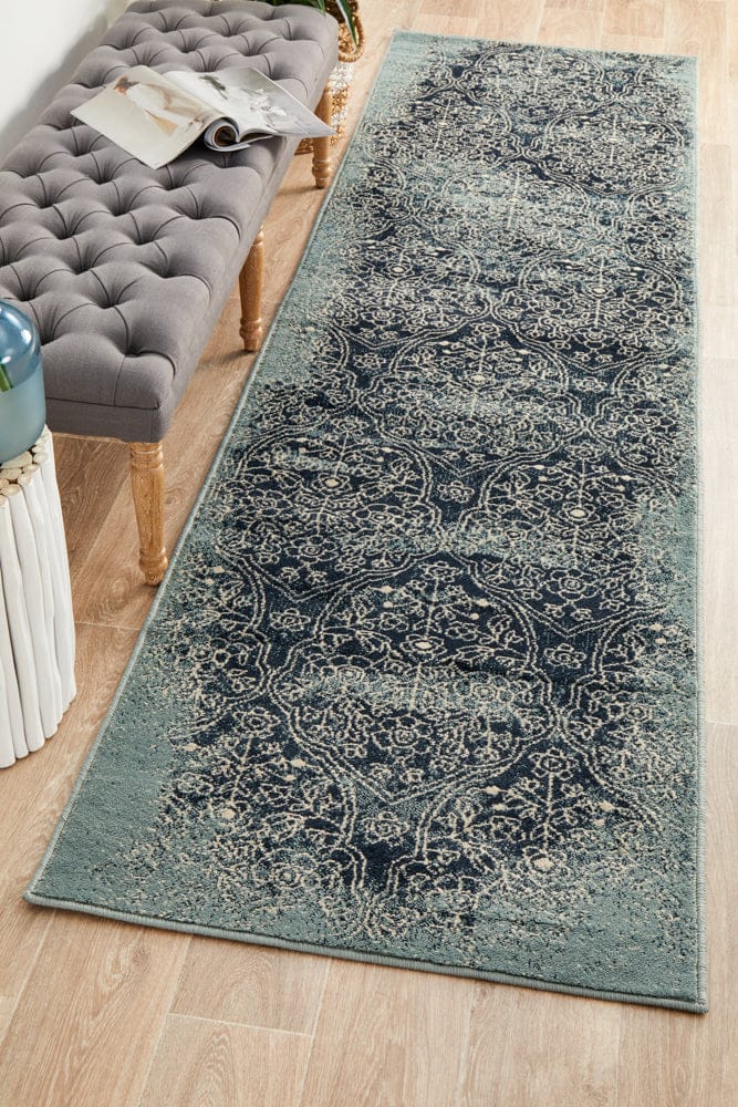 Rug Culture Rugs Oxford Edge Denim Runner Rug