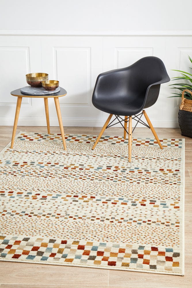 Rug Culture Rugs Oxford Squares Bone Rug