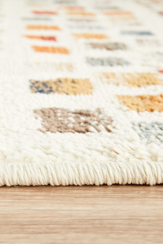Rug Culture Rugs Oxford Squares Bone Runner Rug