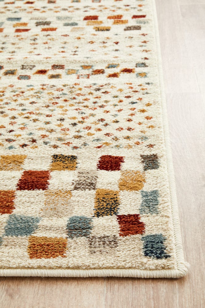 Rug Culture Rugs Oxford Squares Bone Runner Rug