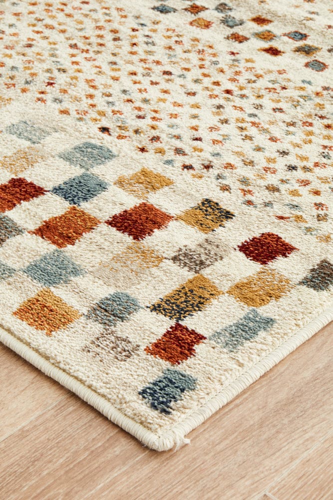 Rug Culture Rugs Oxford Squares Bone Runner Rug