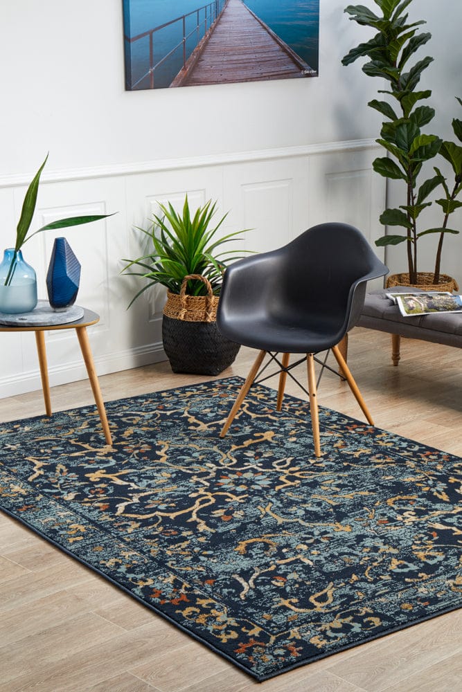 Rug Culture Rugs Oxford Stem Navy Rug