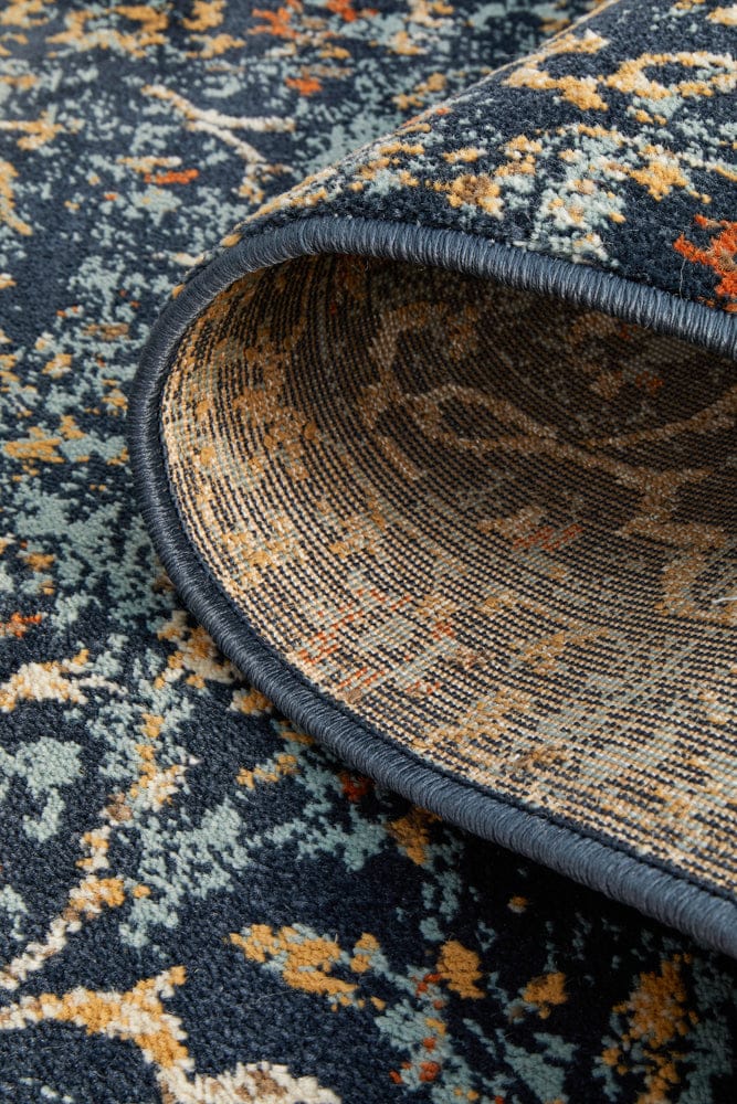 Rug Culture Rugs Oxford Stem Navy Runner Rug