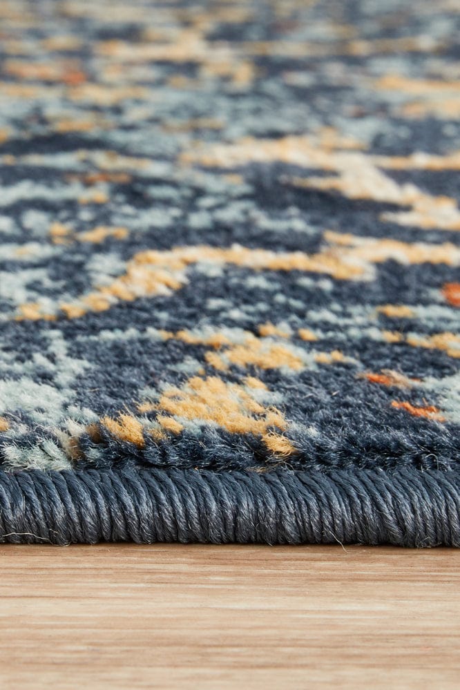 Rug Culture Rugs Oxford Stem Navy Runner Rug