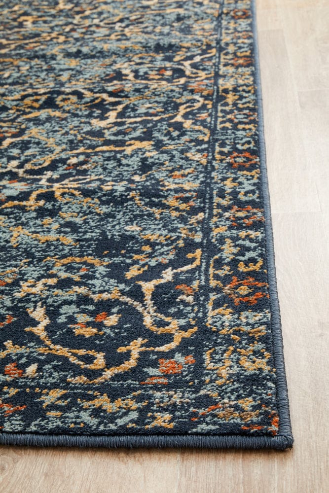 Rug Culture Rugs Oxford Stem Navy Runner Rug