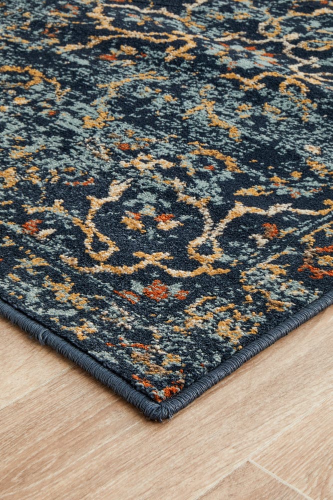 Rug Culture Rugs Oxford Stem Navy Runner Rug