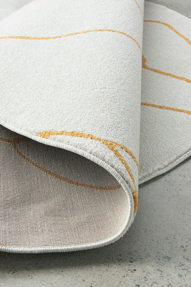 RUG CULTURE Rugs Paradise Ivy Gold Round
