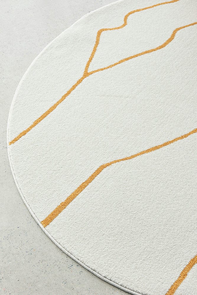 RUG CULTURE Rugs Paradise Ivy Gold Round