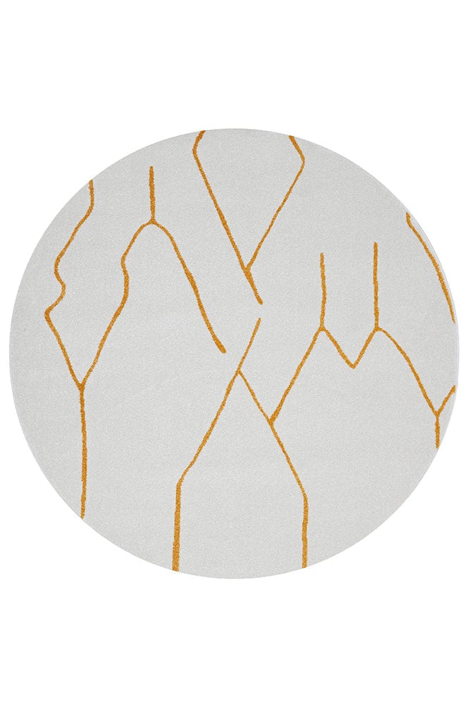 RUG CULTURE Rugs Paradise Ivy Gold Round