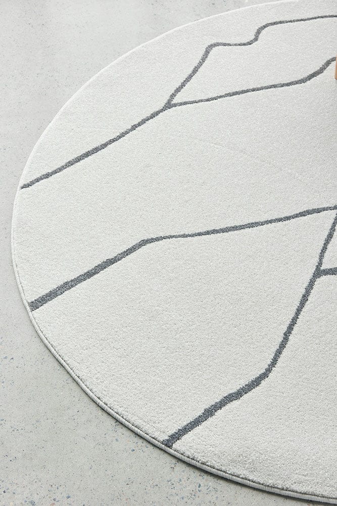 RUG CULTURE Rugs Paradise Ivy Grey Round