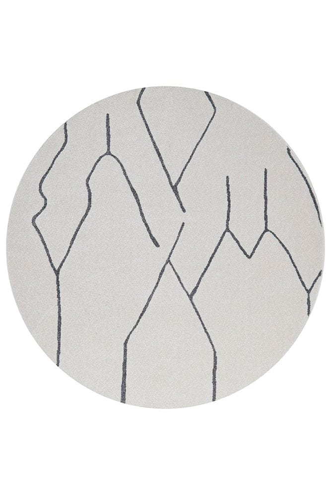 RUG CULTURE Rugs Paradise Ivy Grey Round