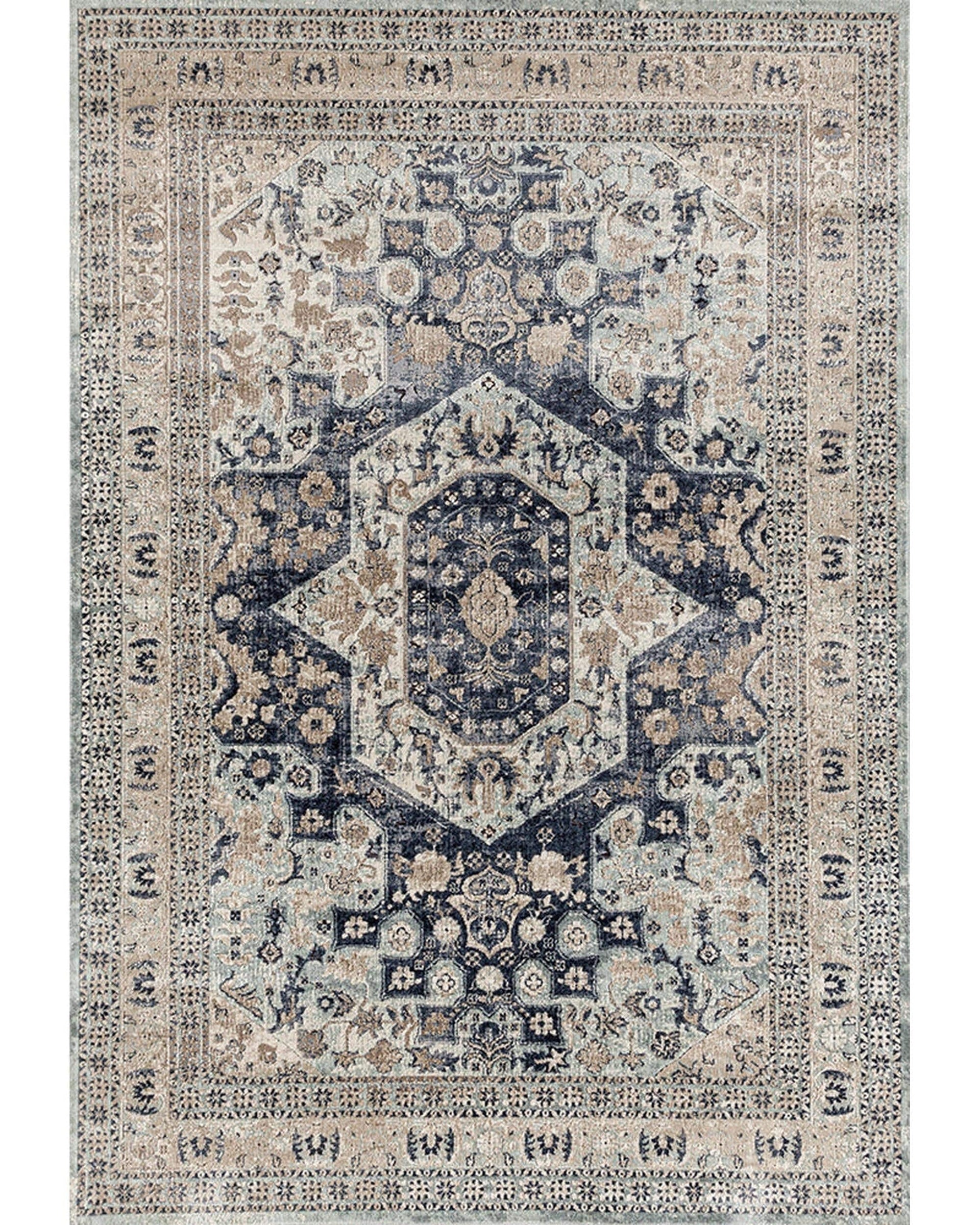 Rug Culture Rugs Providence Esquire Brushed Traditional Blue Rug