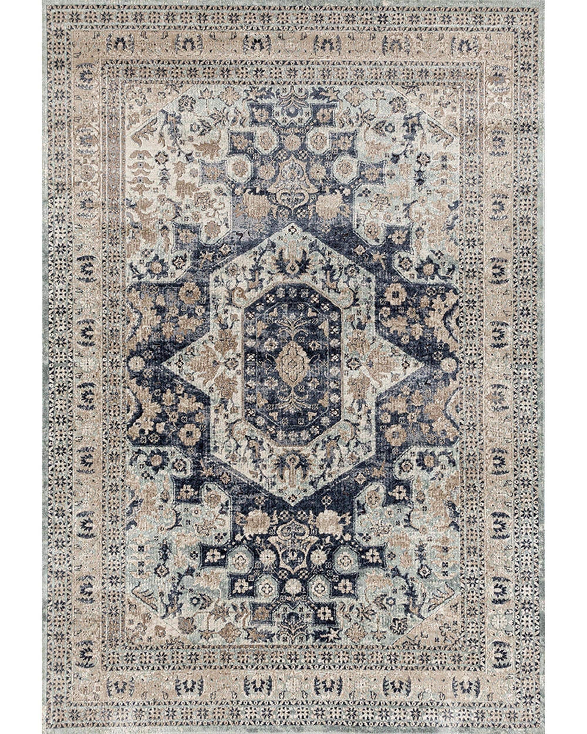 Rug Culture Rugs Providence Esquire Brushed Traditional Blue Rug