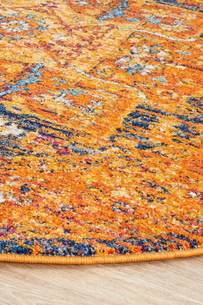 Rug Culture Rugs Radiance 400 Rust Round Rug