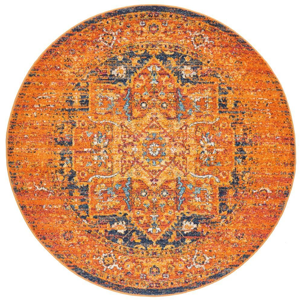 Rug Culture Rugs Radiance 400 Rust Round Rug