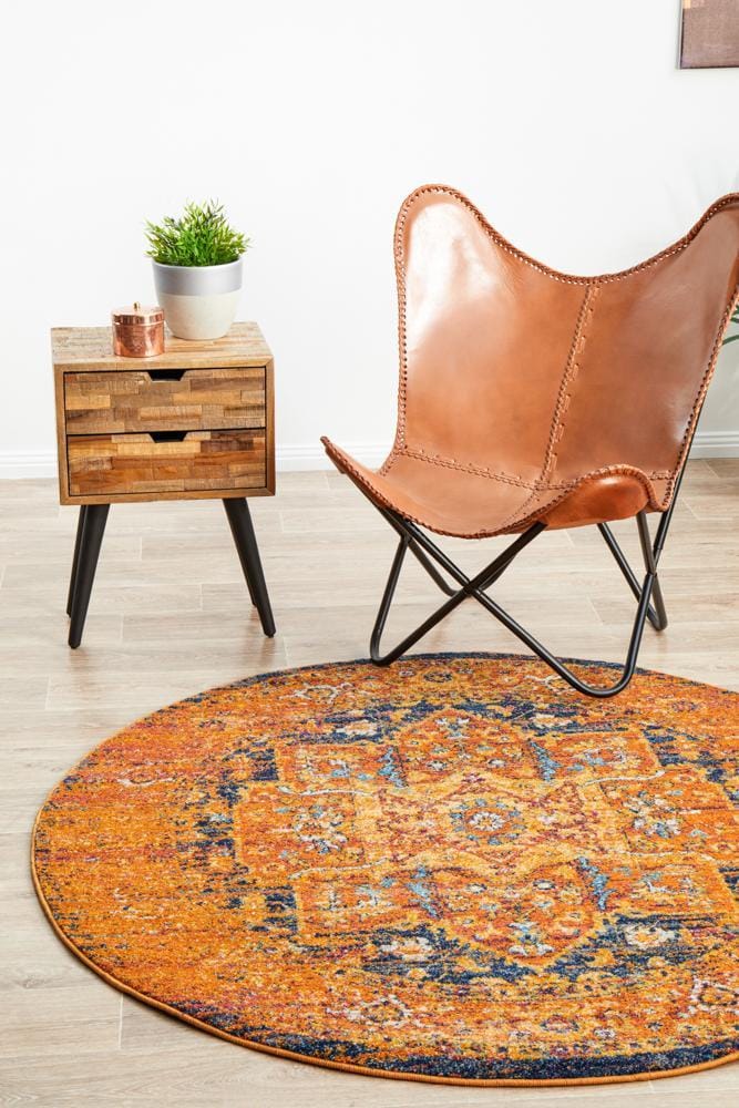 Rug Culture Rugs Radiance 400 Rust Round Rug