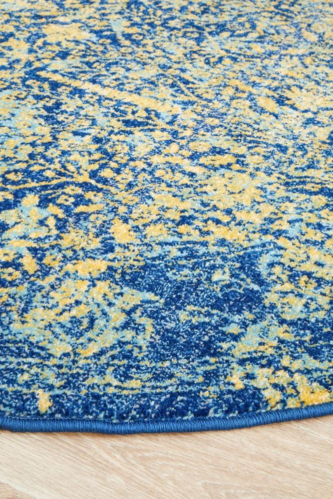 Rug Culture Rugs Radiance 411 Royal Blue Round Rug