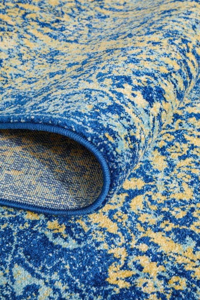 Rug Culture Rugs Radiance 411 Royal Blue Runner Rug