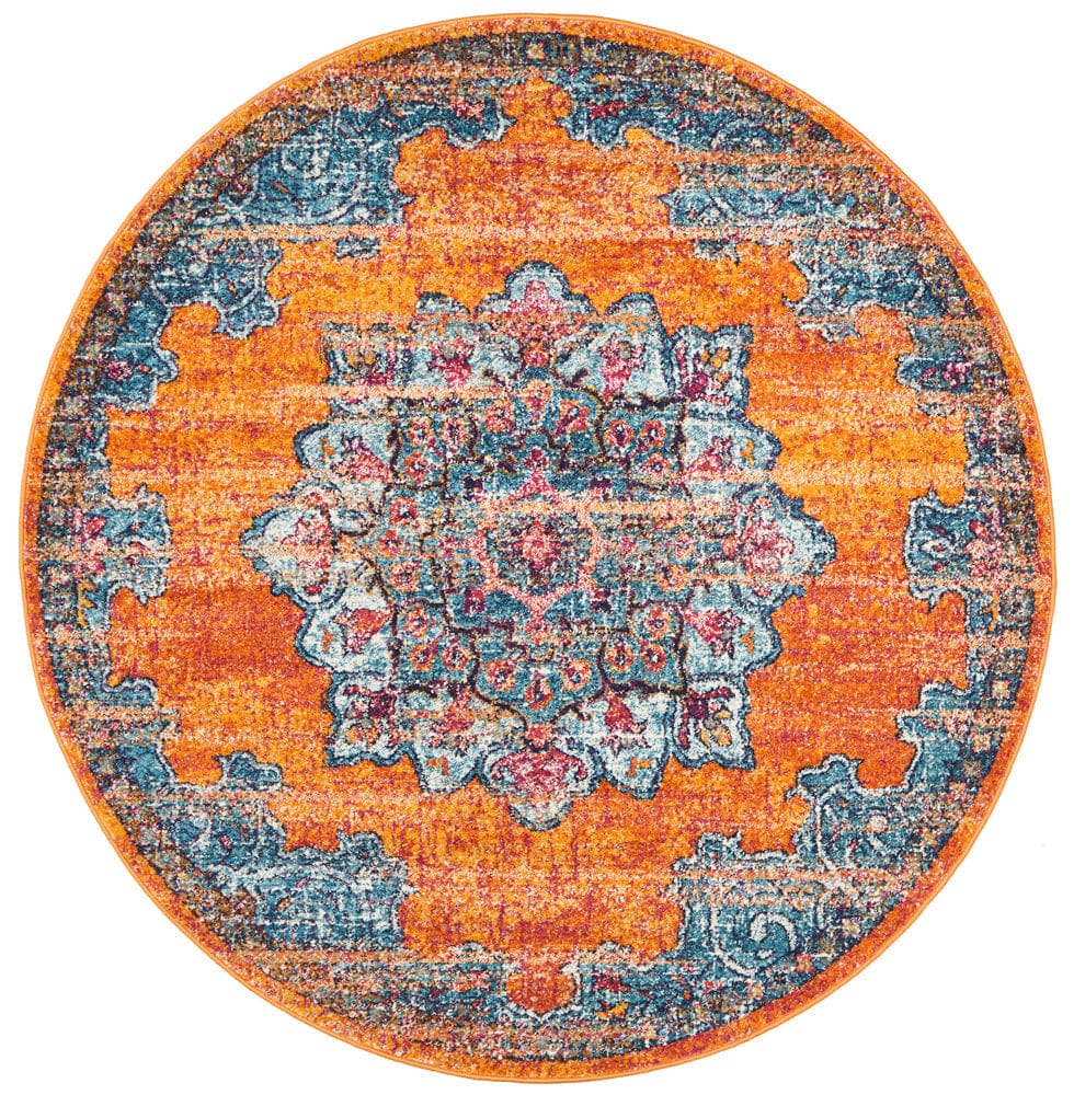 Rug Culture Rugs Radiance 433 Rust Round Rug