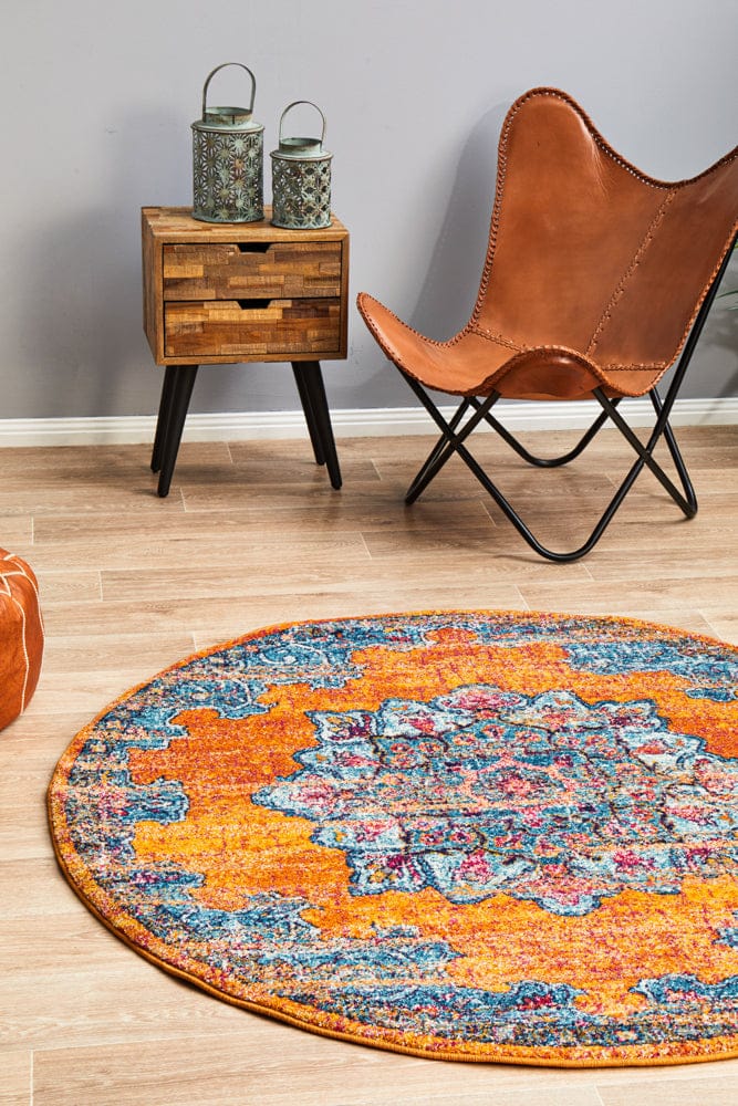 Rug Culture Rugs Radiance 433 Rust Round Rug