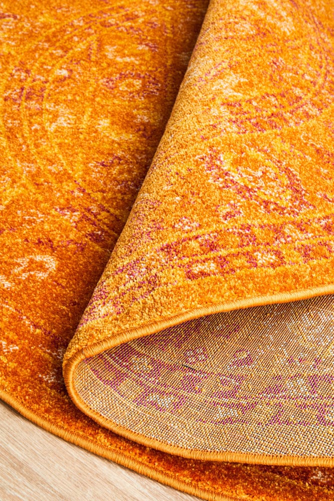 Rug Culture Rugs Radiance 444 Burnt Orange Round Rug