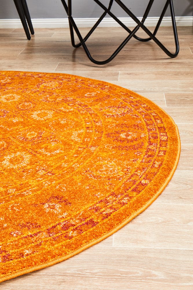 Rug Culture Rugs Radiance 444 Burnt Orange Round Rug
