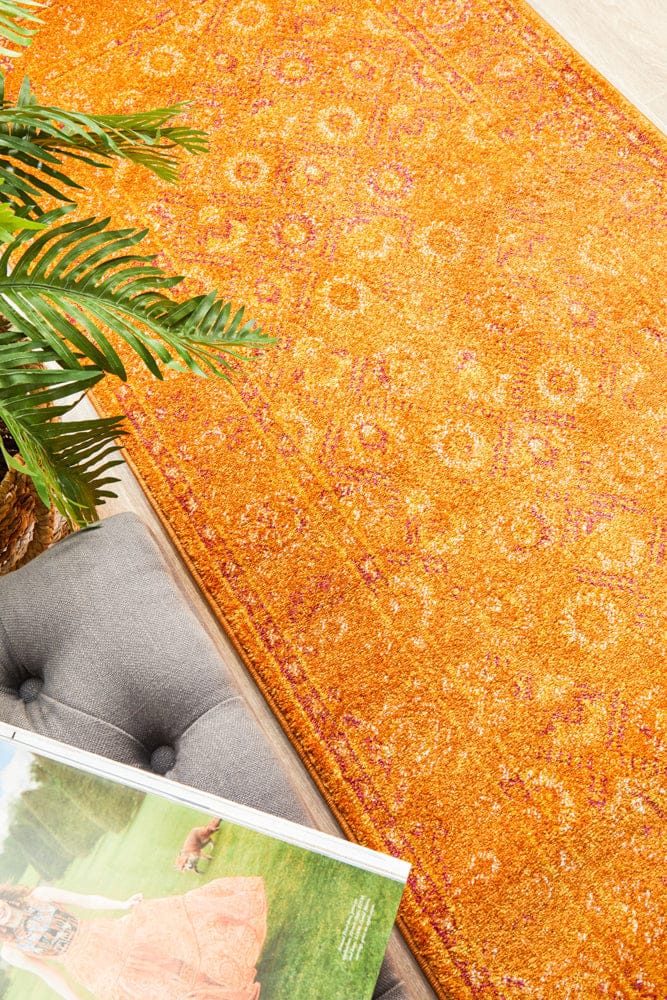 Rug Culture Rugs Radiance 444 Burnt Orange Runner Rug