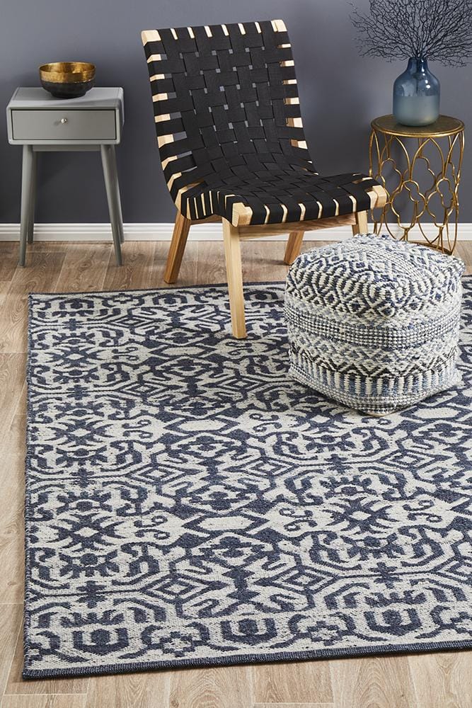 Rug Culture Rugs Relic Kian Silver Navy Rug
