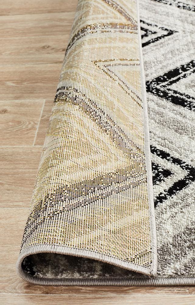 Rug Culture Rugs Sabrina Geo Diamonds Rug Grey Black