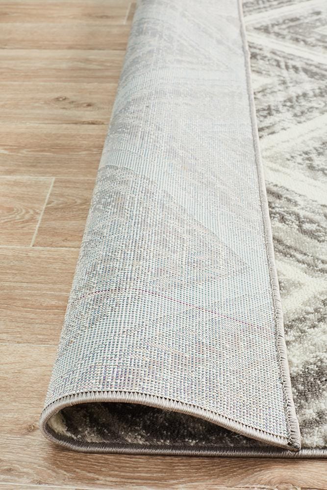 Rug Culture Rugs Sabrina Geo Diamonds Rug Silver Grey