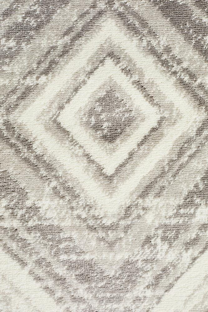 Rug Culture Rugs Sabrina Geo Diamonds Rug Silver Grey