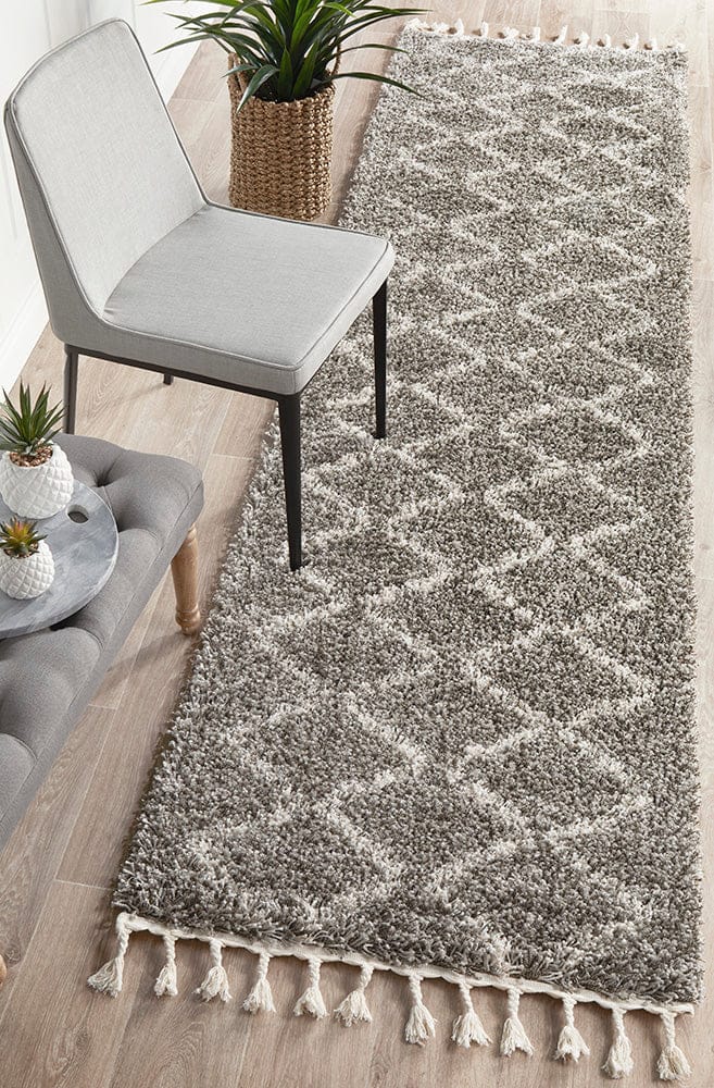 Rug Culture Rugs Saffron 11 Grey Runner Rug