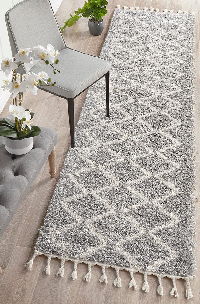 Rug Culture Rugs Saffron 11 Silver Runner Rug