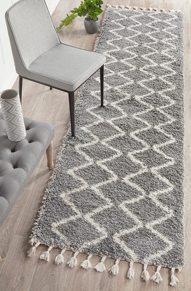 Rug Culture Rugs Saffron 22 Silver Runner Rug