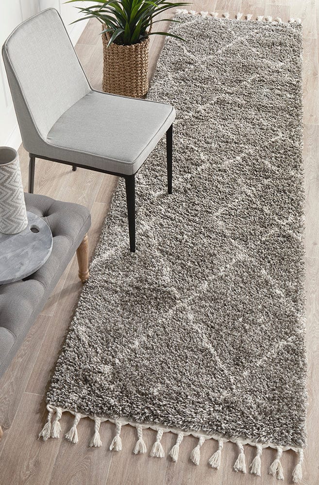 Rug Culture Rugs Saffron 44 Grey Runner Rug