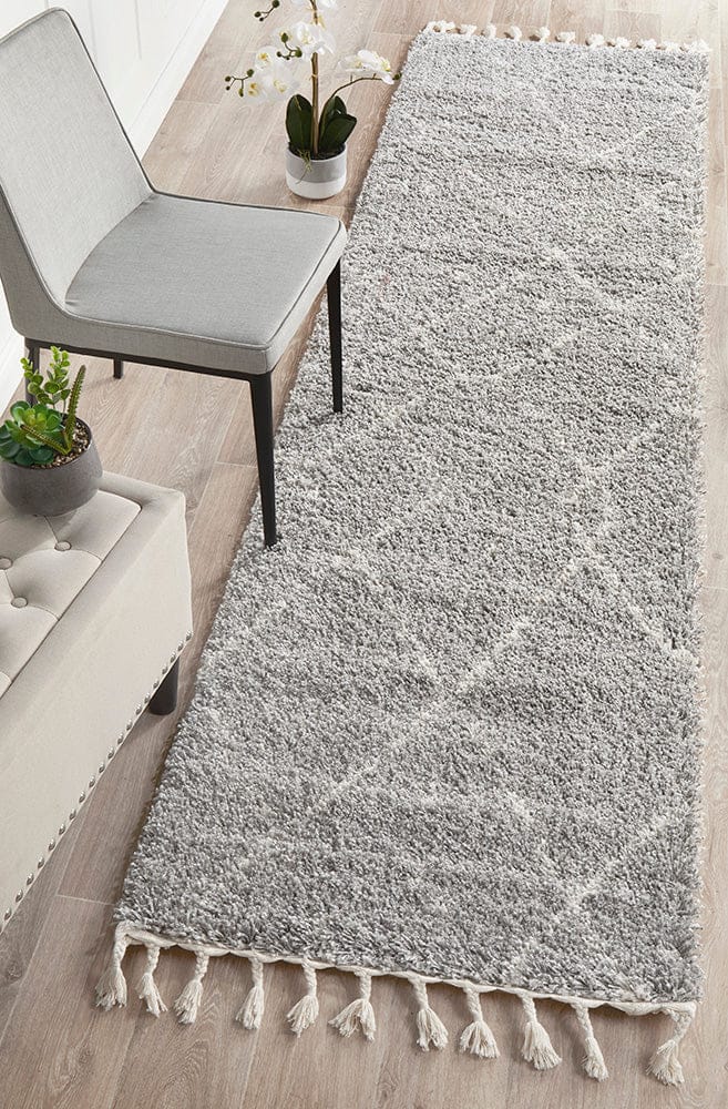 Rug Culture Rugs Saffron 44 Silver Runner Rug
