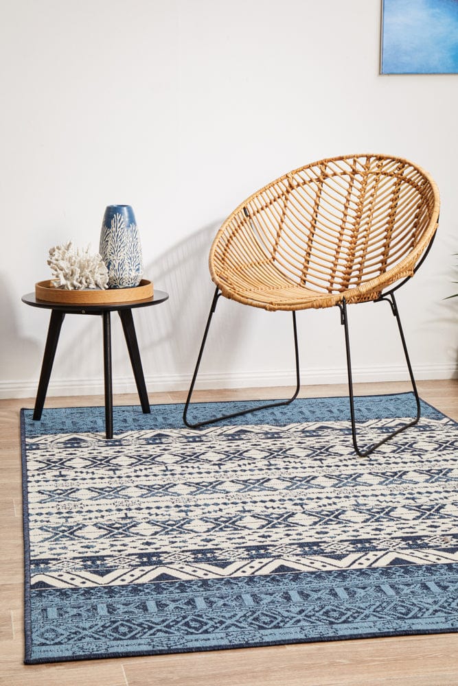 RUG CULTURE Rugs Seaside 3333 White Blue Rug
