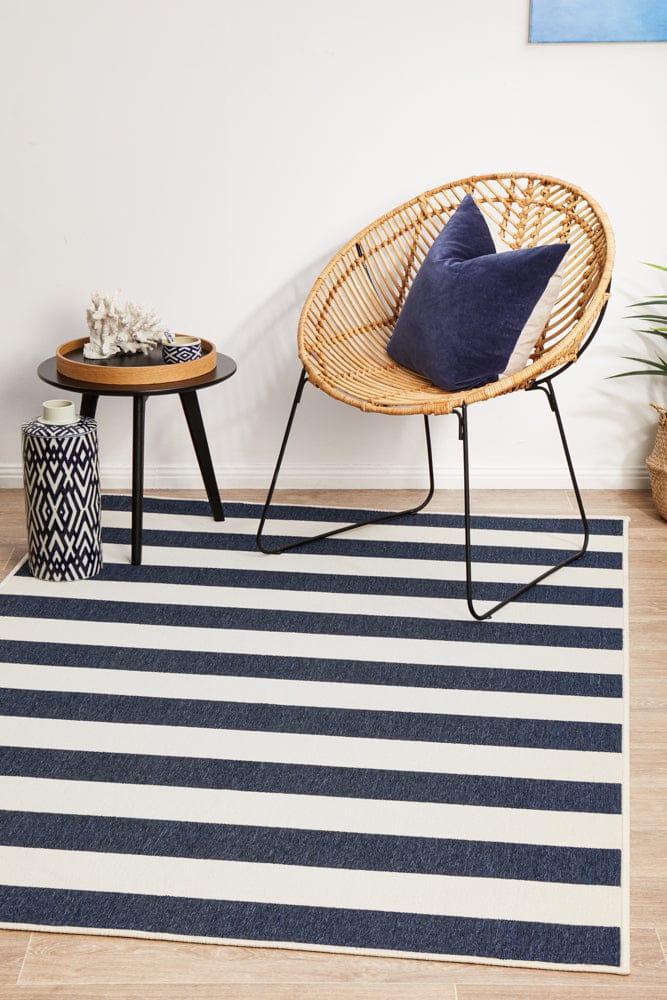 RUG CULTURE Rugs Seaside 4444 Navy White Rug