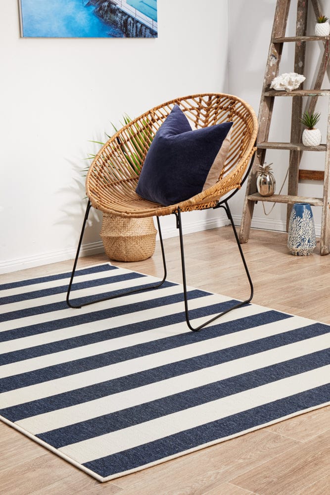 RUG CULTURE Rugs Seaside 4444 Navy White Rug