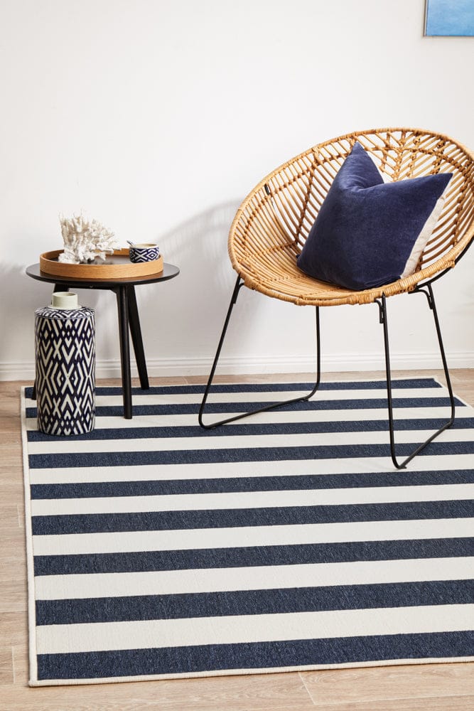 RUG CULTURE Rugs Seaside 4444 Navy White Rug