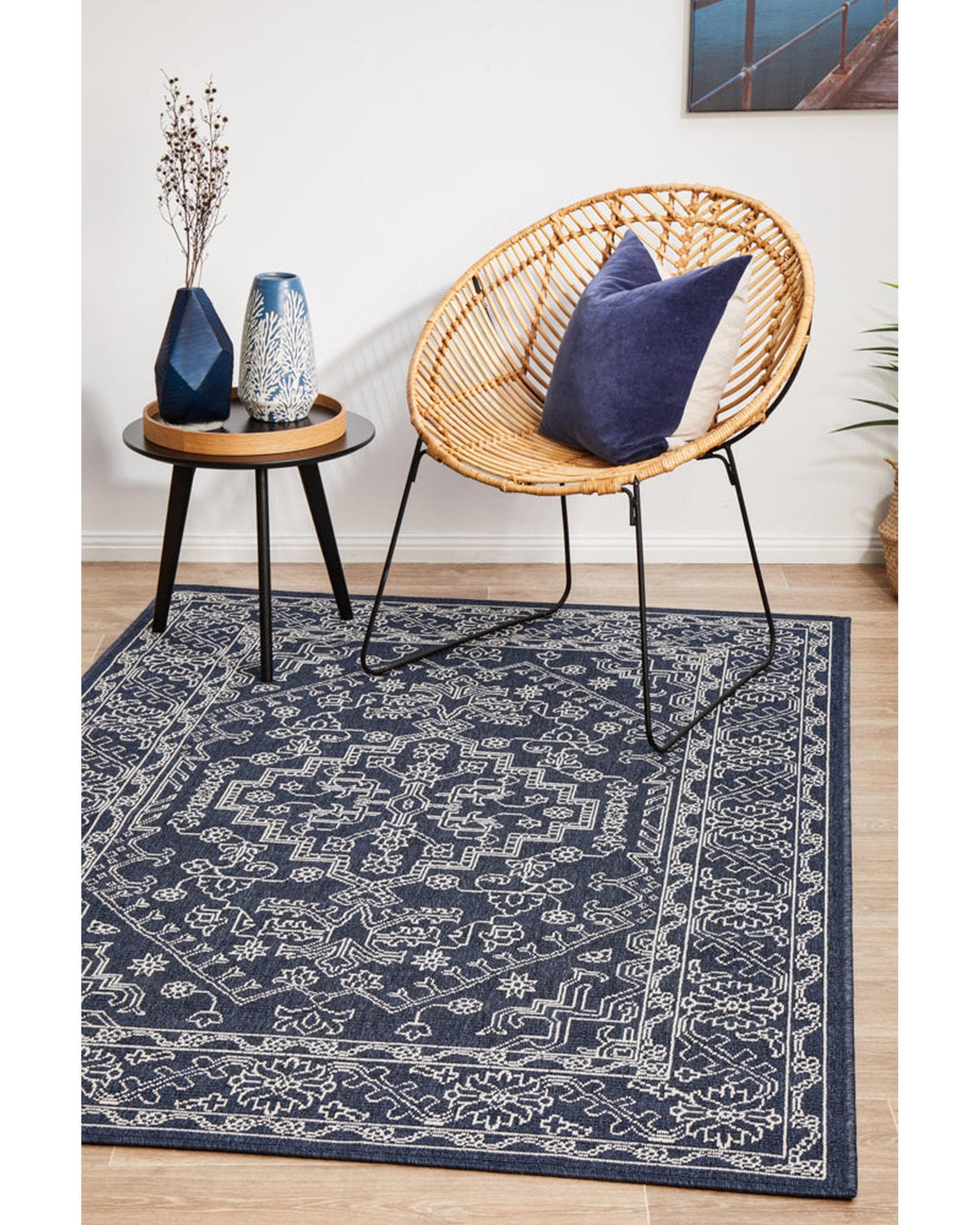 RUG CULTURE Rugs Seaside 5555 Navy Rug