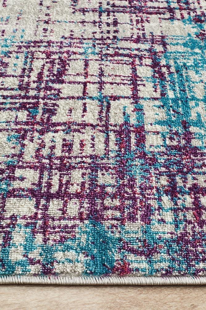 Rug Culture Rugs Skyler Abstract Rug Grey Blue Purple