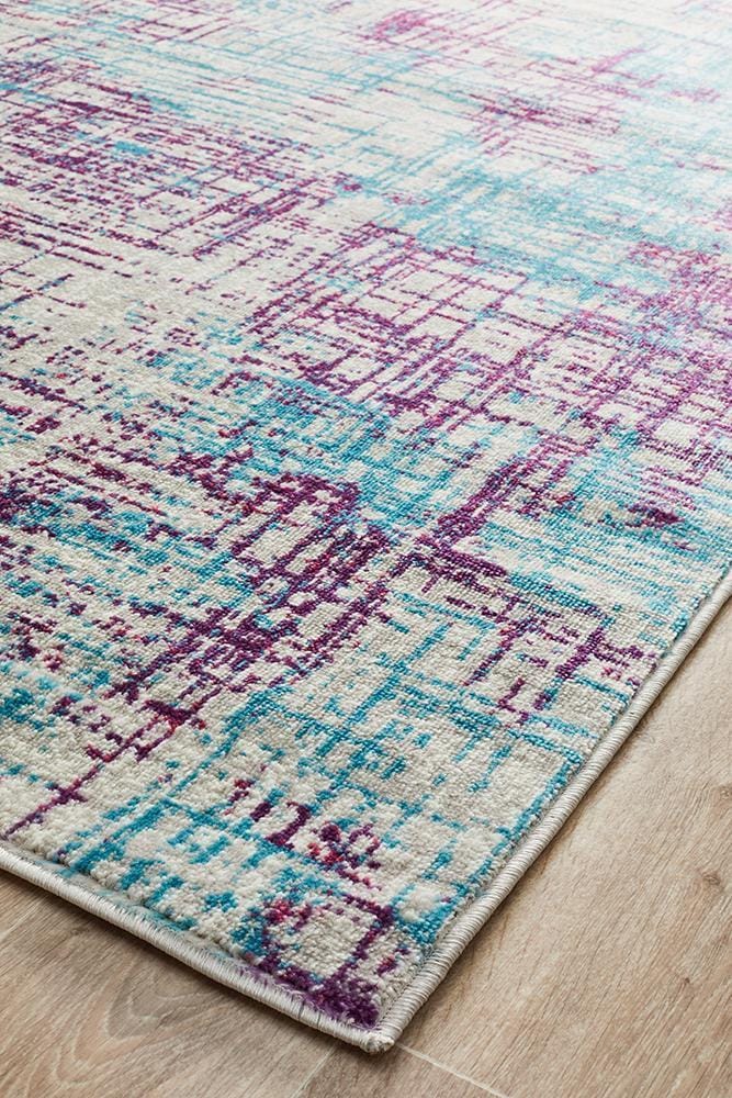Rug Culture Rugs Skyler Abstract Rug Grey Blue Purple