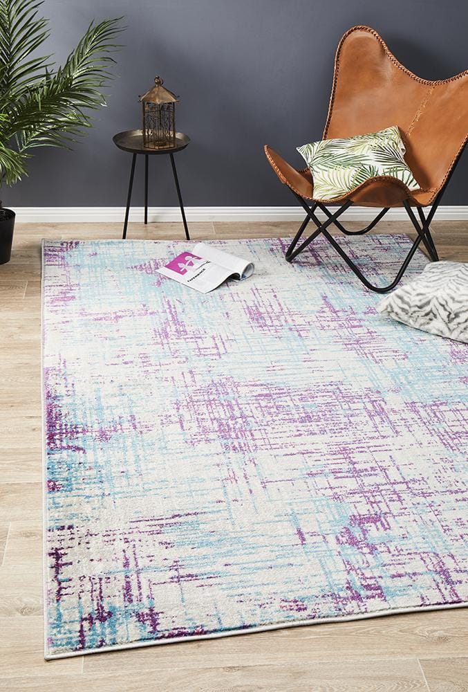Rug Culture Rugs Skyler Abstract Rug Grey Blue Purple